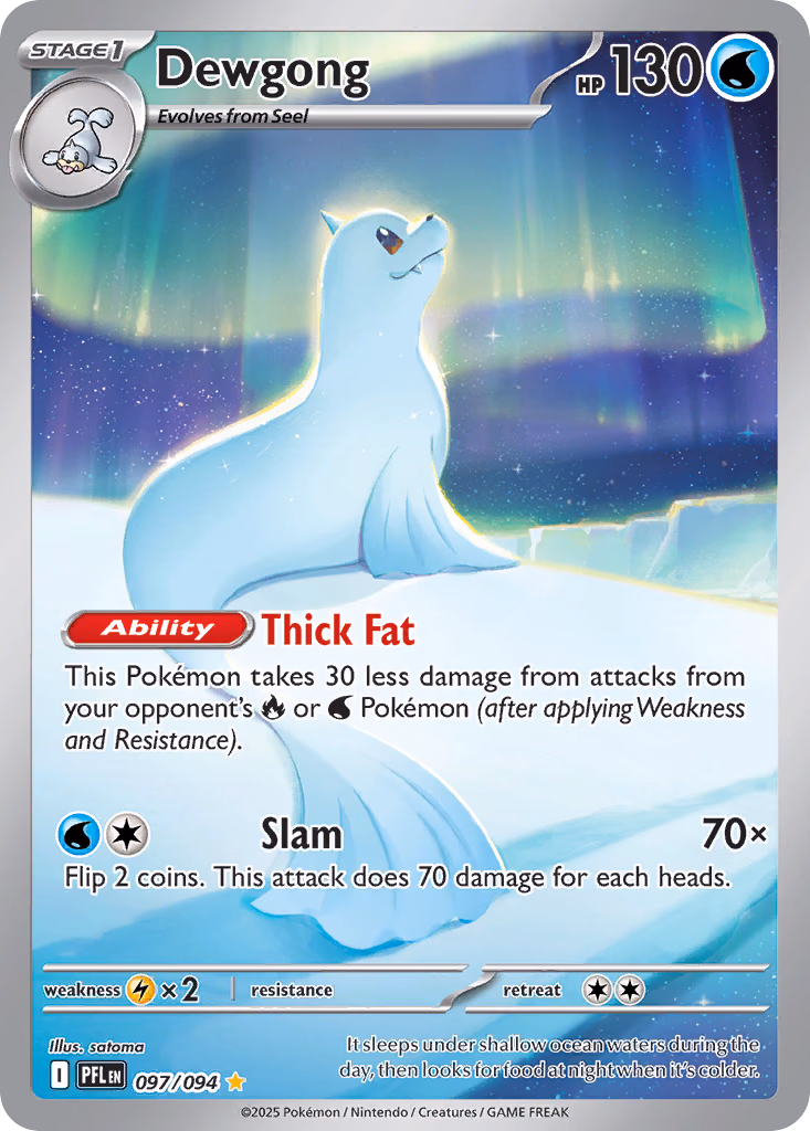 Dewgong Pokemon card (097/094, Phantasmal Flames)