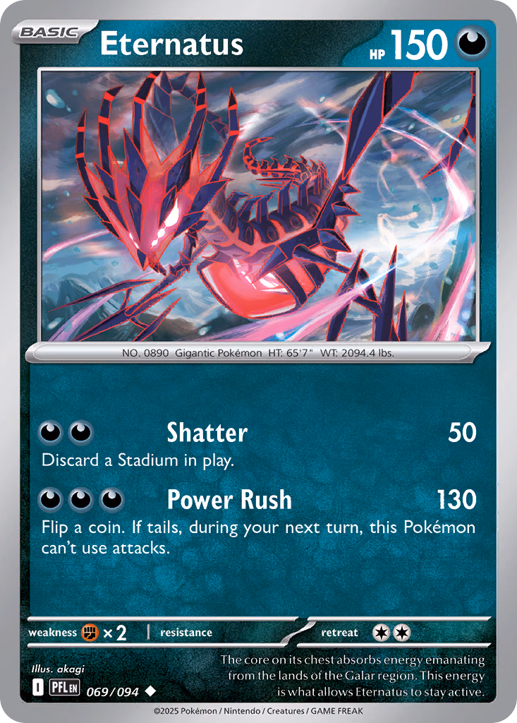 Eternatus Pokemon card (069/094, Phantasmal Flames)