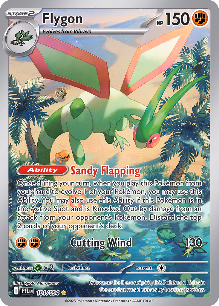 Flygon Pokemon card (101/094, Phantasmal Flames)