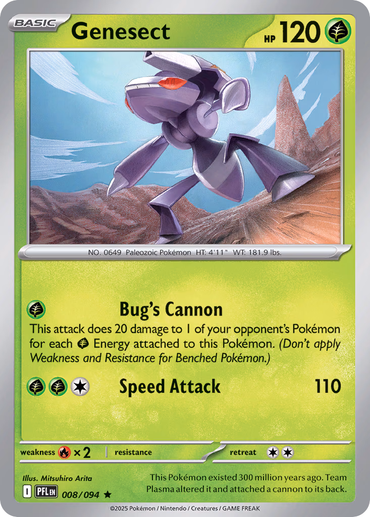 Genesect Pokemon card (008/094, Phantasmal Flames)