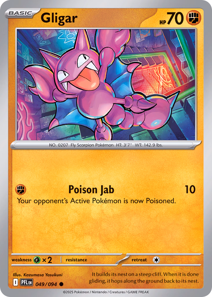 Gligar Pokemon card (049/094, Phantasmal Flames)
