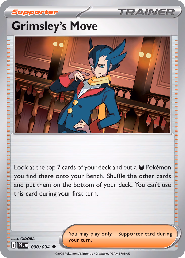 Grimsley's Move Pokemon card (090/094, Phantasmal Flames)