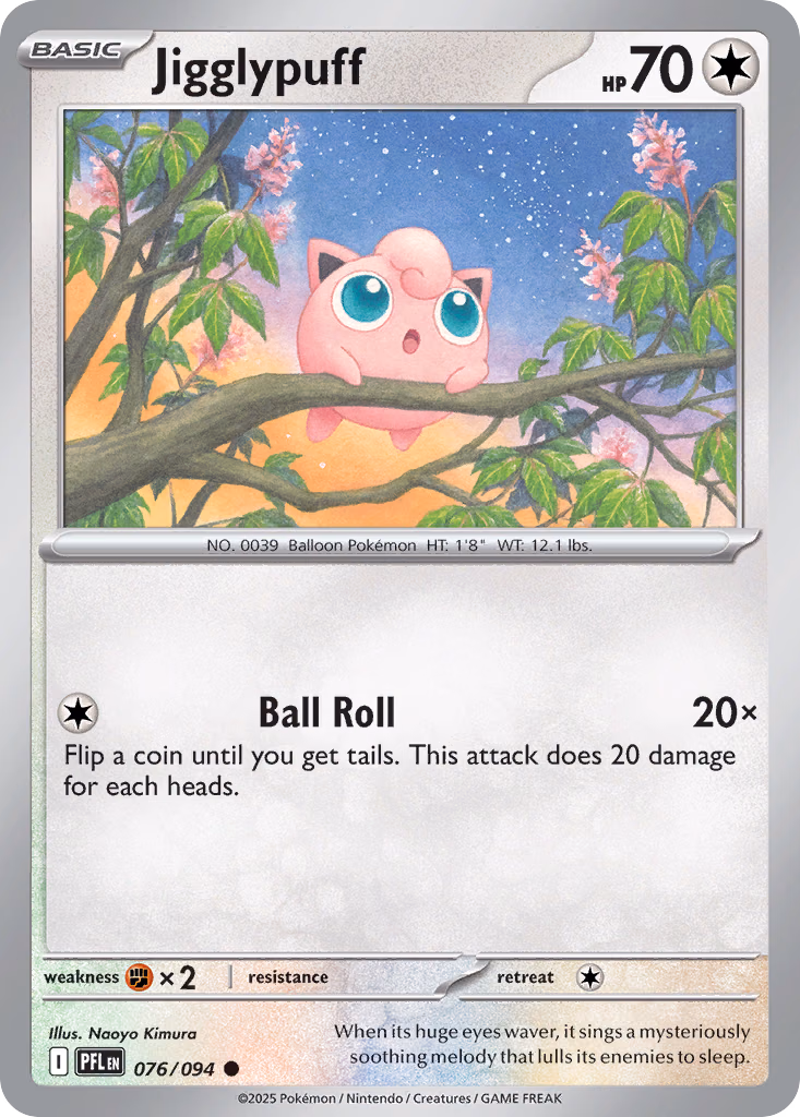 Jigglypuff Pokemon card (076/094, Phantasmal Flames)