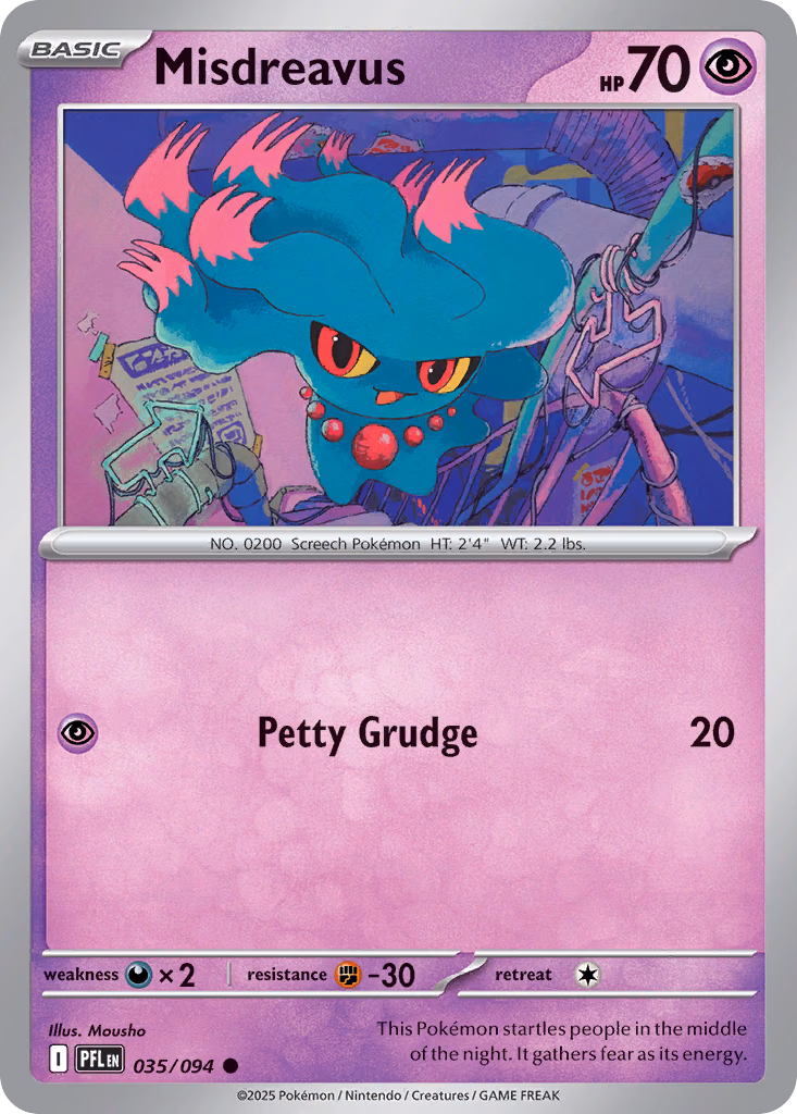 Misdreavus Pokemon card (035/094, Phantasmal Flames)