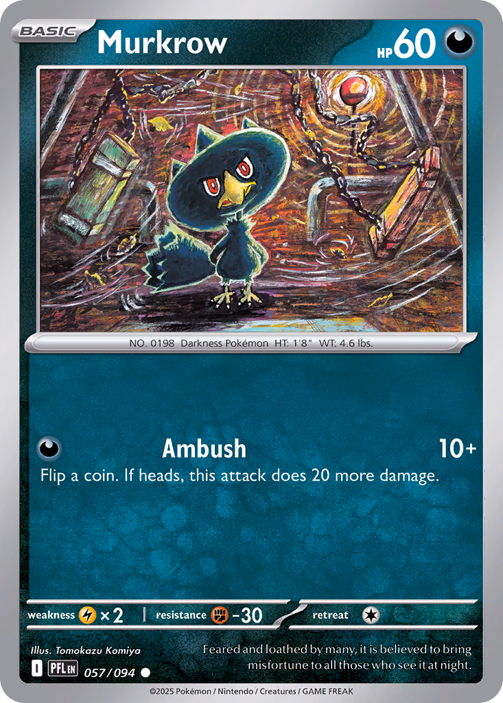 Murkrow Pokemon card (057/094, Phantasmal Flames)