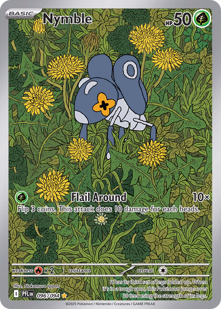 Nymble Pokemon card (096/094, Phantasmal Flames)