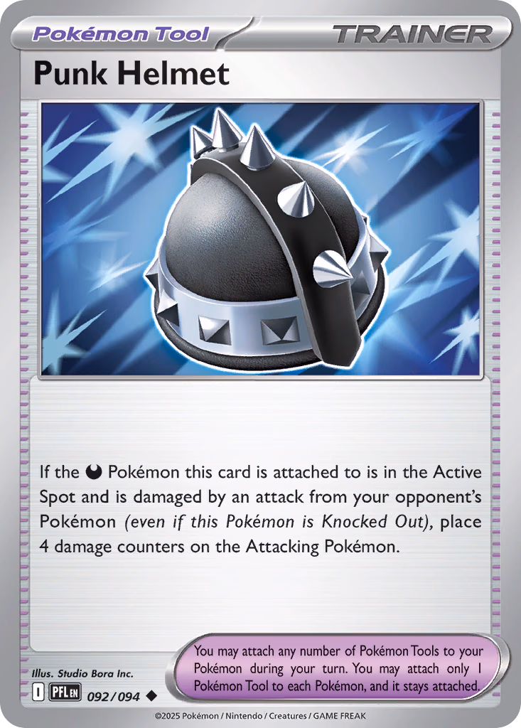 Punk Helmet Pokemon card (092/094, Phantasmal Flames)