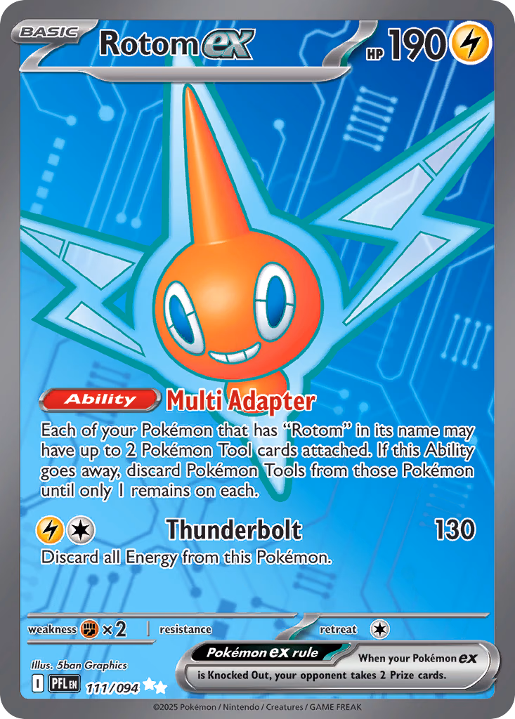Rotom ex Pokemon card (111/094, Phantasmal Flames)