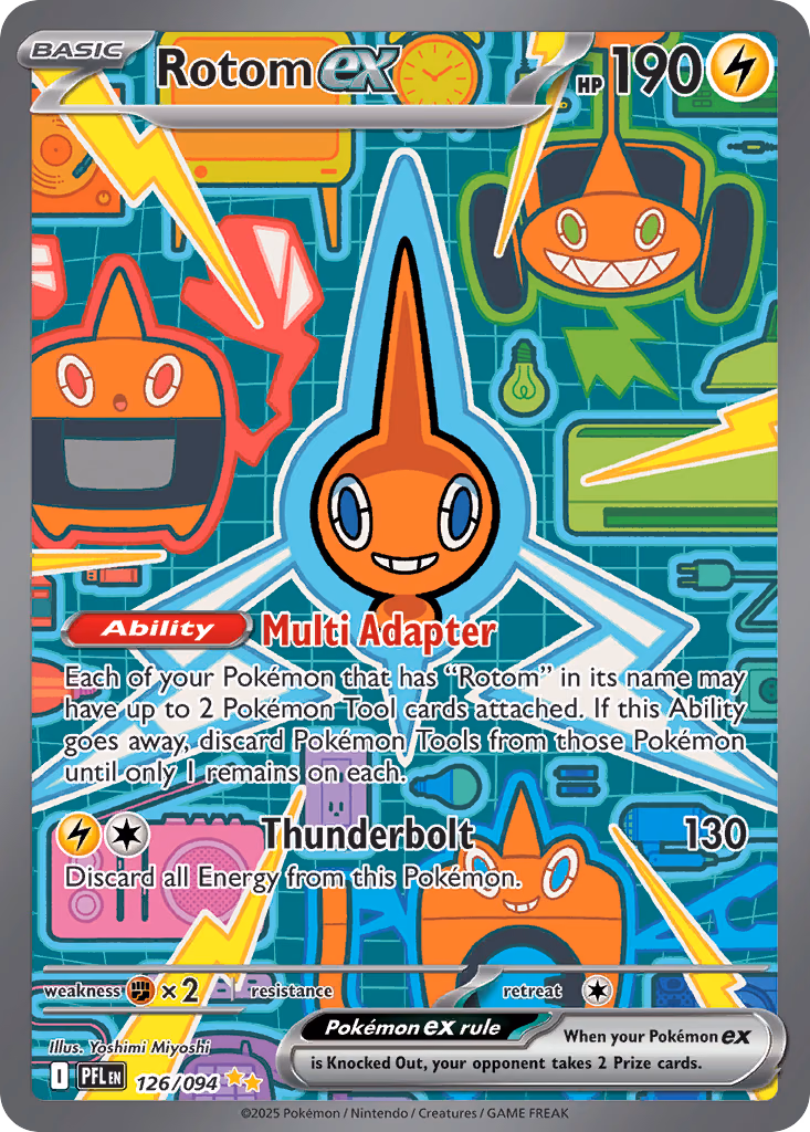 Rotom ex Pokemon card (126/094, Phantasmal Flames)