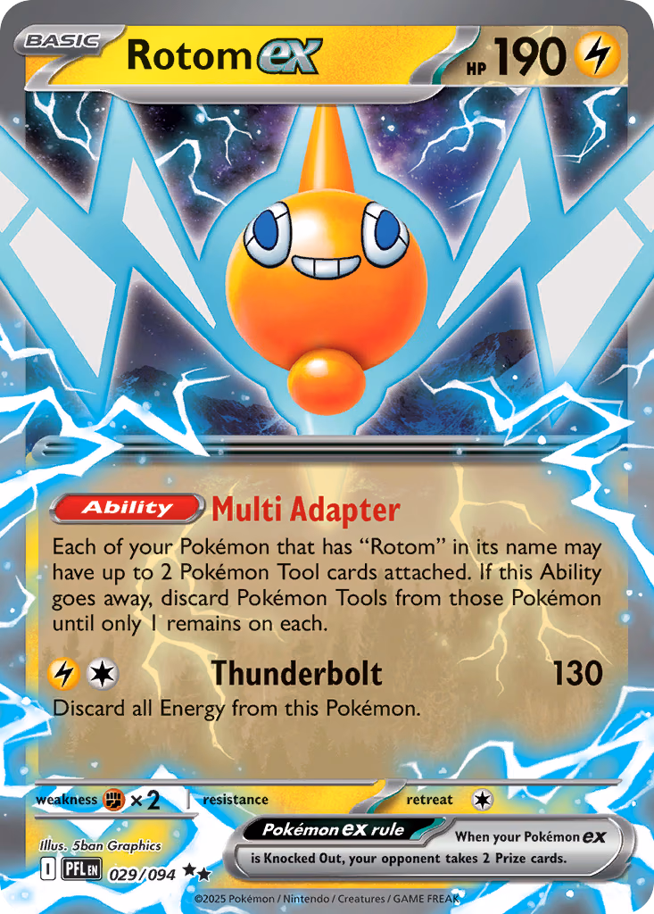 Rotom ex Pokemon card (029/094, Phantasmal Flames)