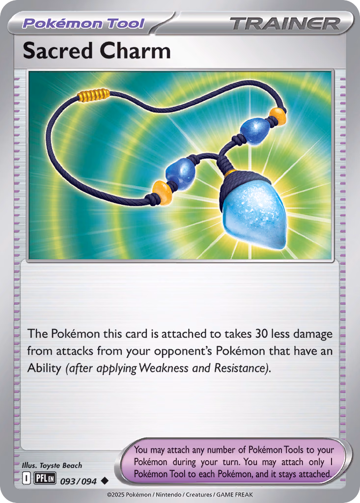 Sacred Charm Pokemon card (093/094, Phantasmal Flames)