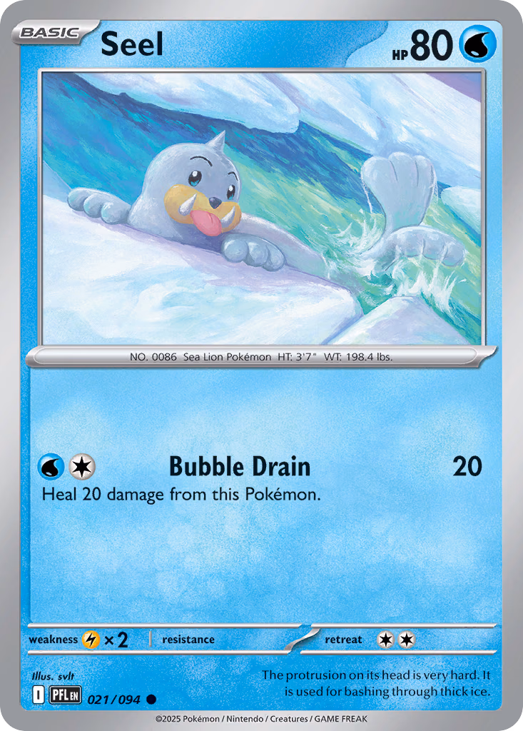 Seel Pokemon card (021/094, Phantasmal Flames)