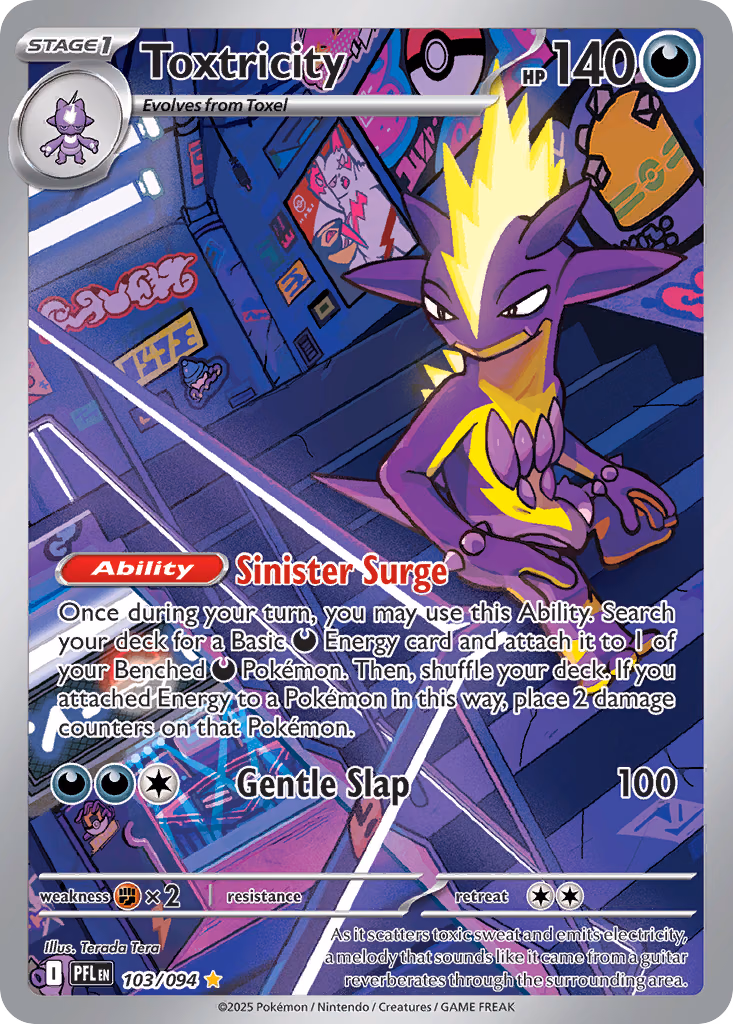 Toxtricity Pokemon card (103/094, Phantasmal Flames)