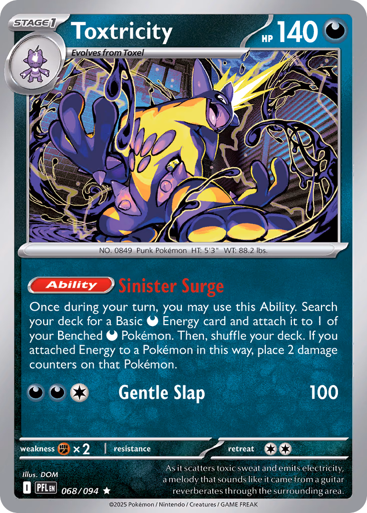 Toxtricity Pokemon card (068/094, Phantasmal Flames)