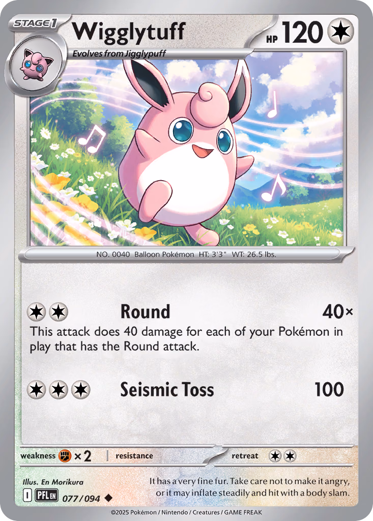 Wigglytuff Pokemon card (077/094, Phantasmal Flames)