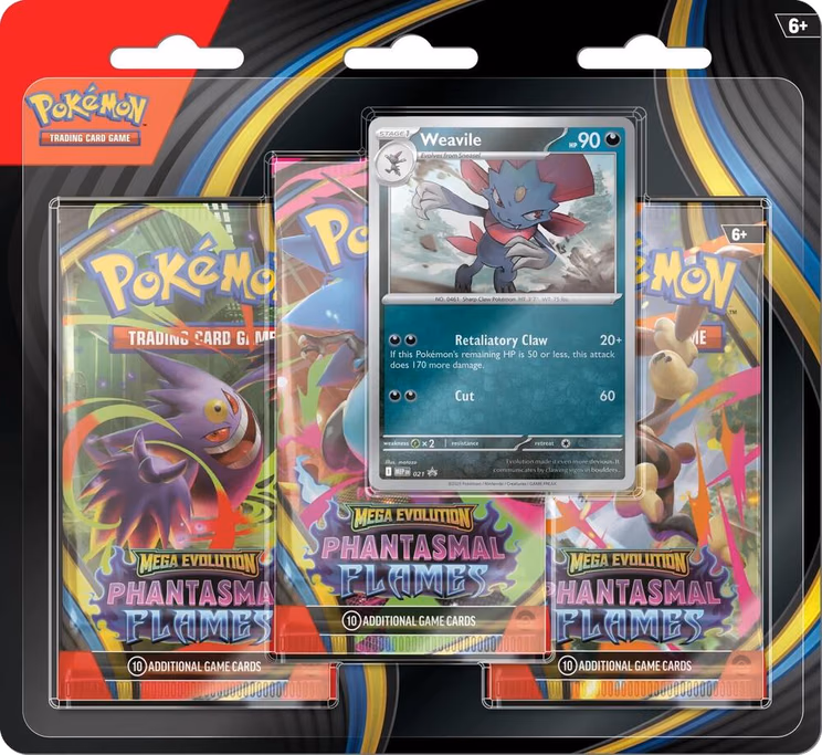 Pokemon Phantasmal Flames 3 Pack Blister [Weavile]