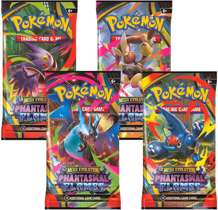 Pokemon Phantasmal Flames Booster Pack Art Bundle [Set of 4]