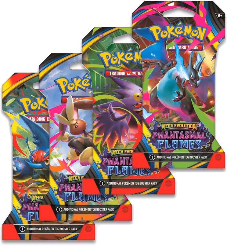 Pokemon Phantasmal Flames Sleeved Booster Pack Art Bundle [Set of 4]