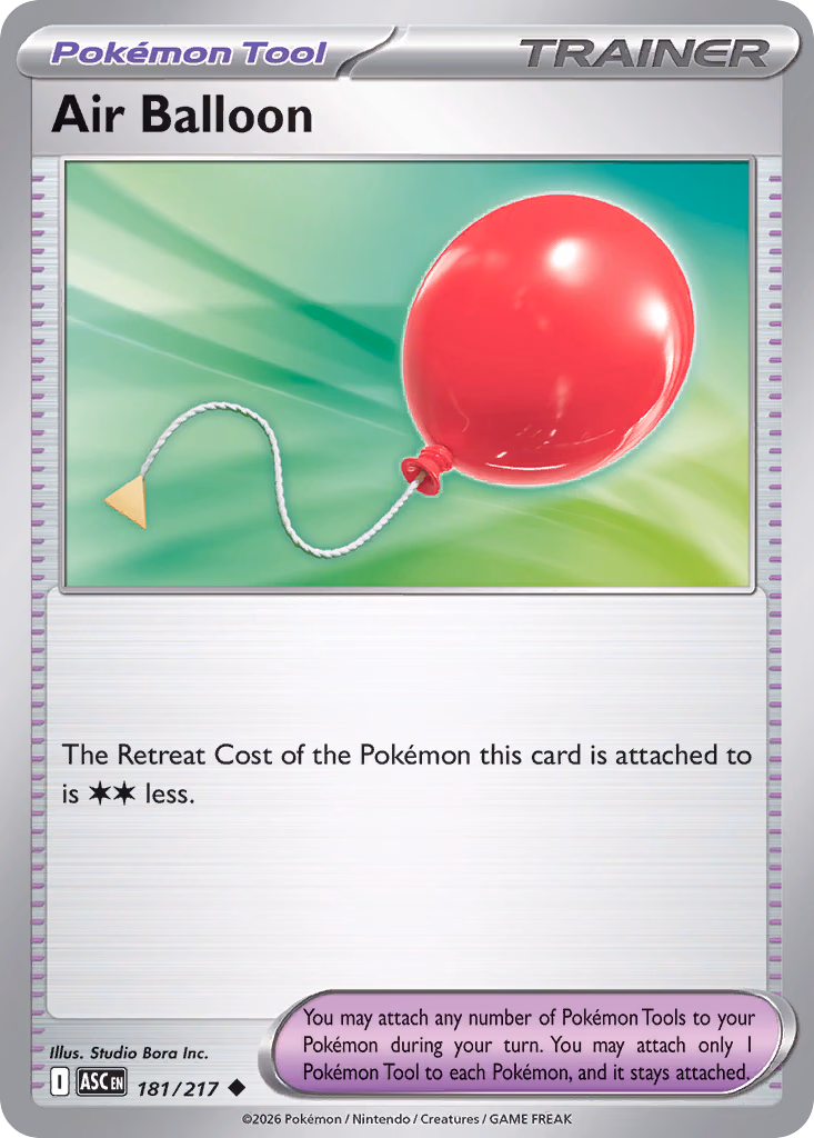 Air Balloon Pokemon card (181/217, Ascended Heroes)