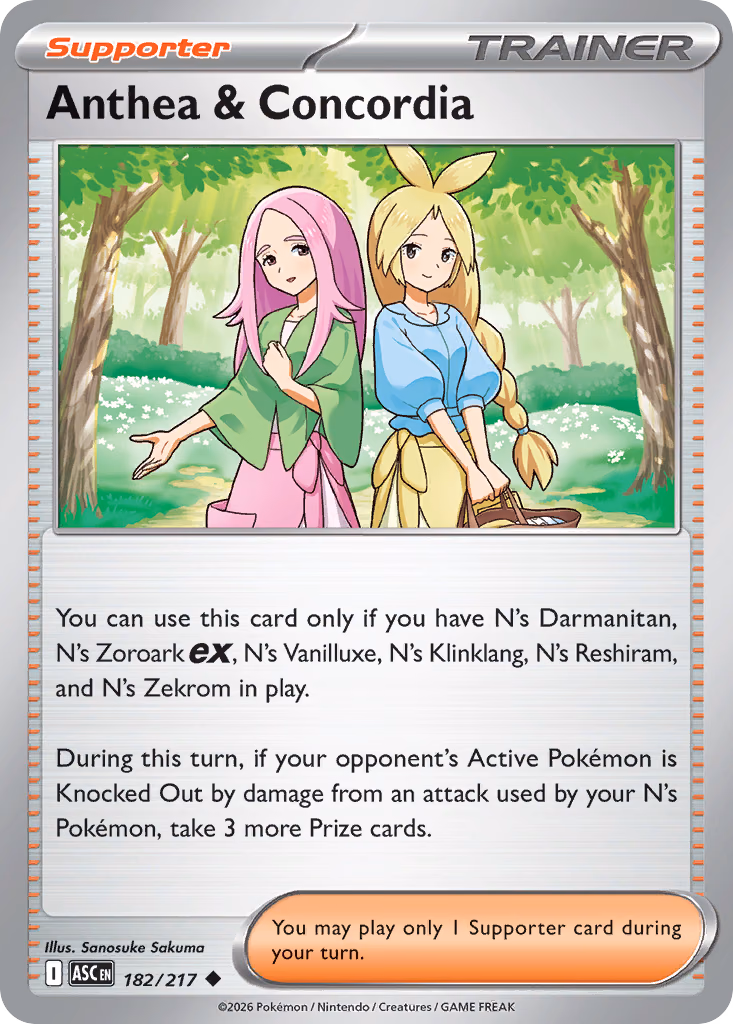 Anthea & Concordia Pokemon card (182/217, Ascended Heroes)