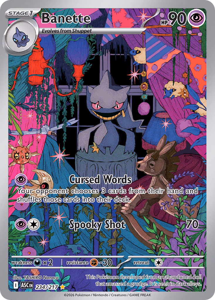 Banette Pokemon card (234/217, Ascended Heroes)