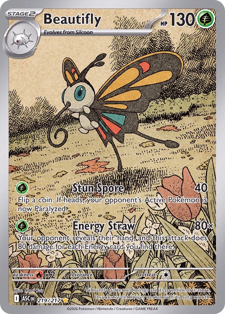 Beautifly Pokemon card (219/217, Ascended Heroes)