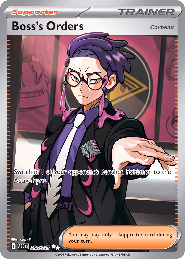 Boss's Orders Pokemon card (256/217, Ascended Heroes)