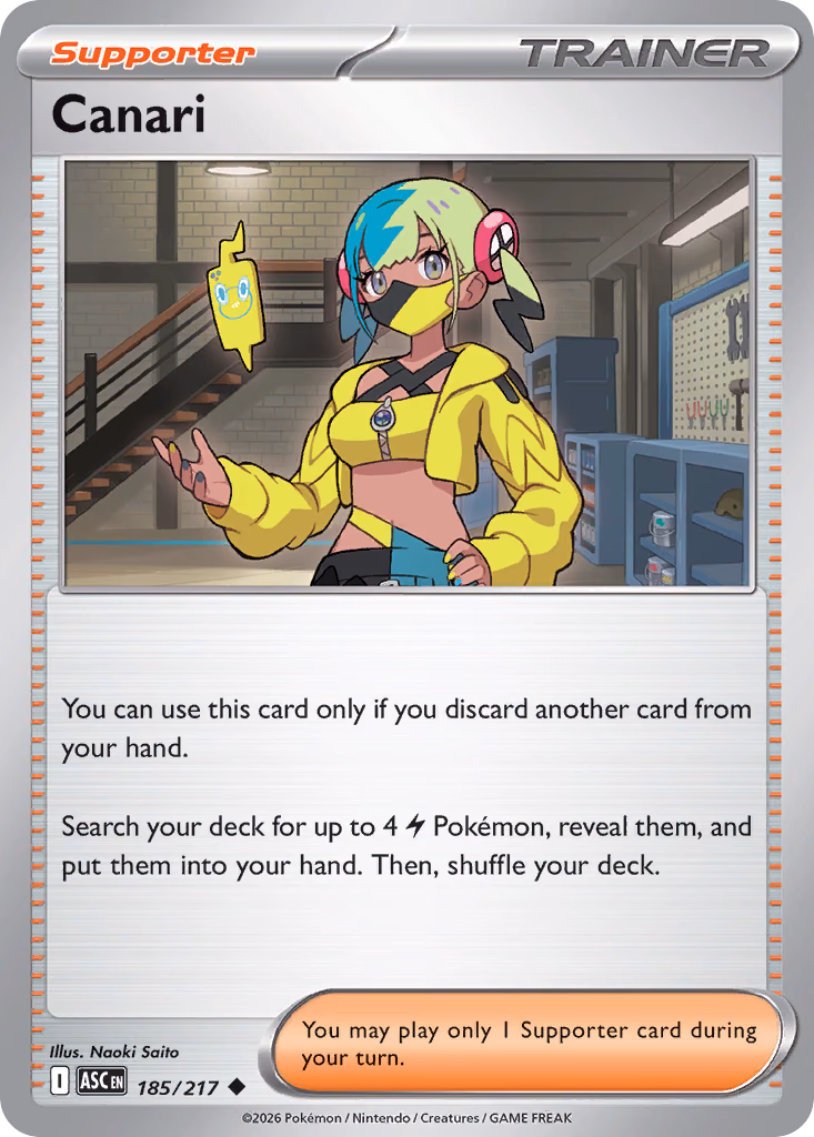 Canari Pokemon card (185/217, Ascended Heroes)