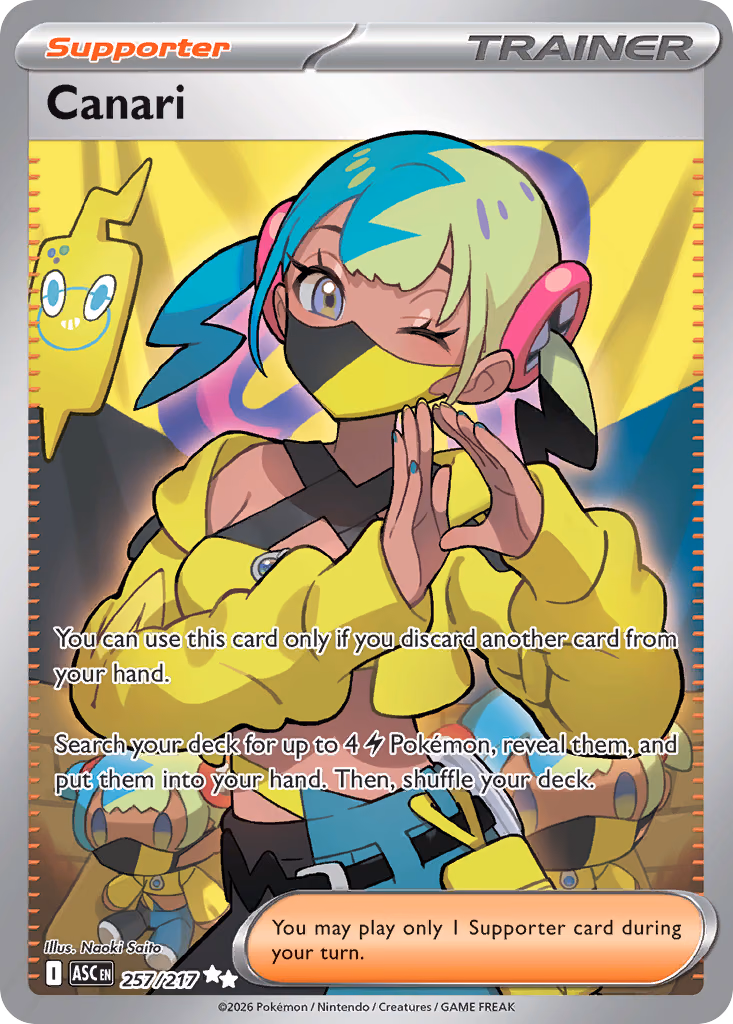 Canari Pokemon card (257/217, Ascended Heroes)