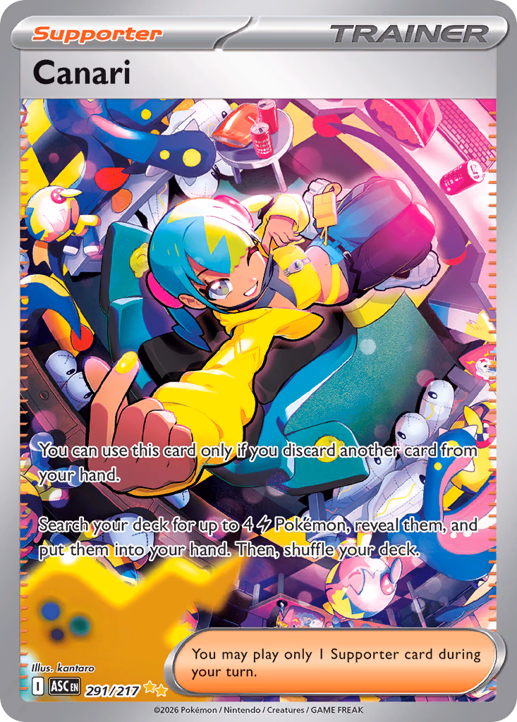 Canari Pokemon card (291/217, Ascended Heroes)