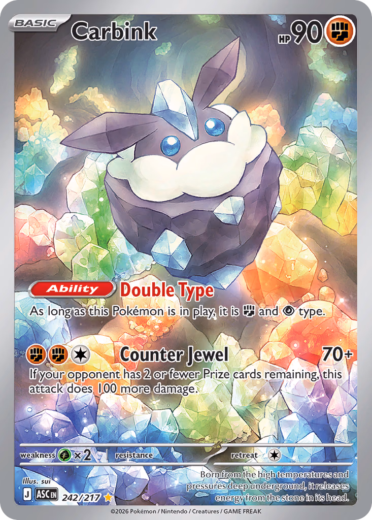 Carbink Pokemon card (242/217, Ascended Heroes)