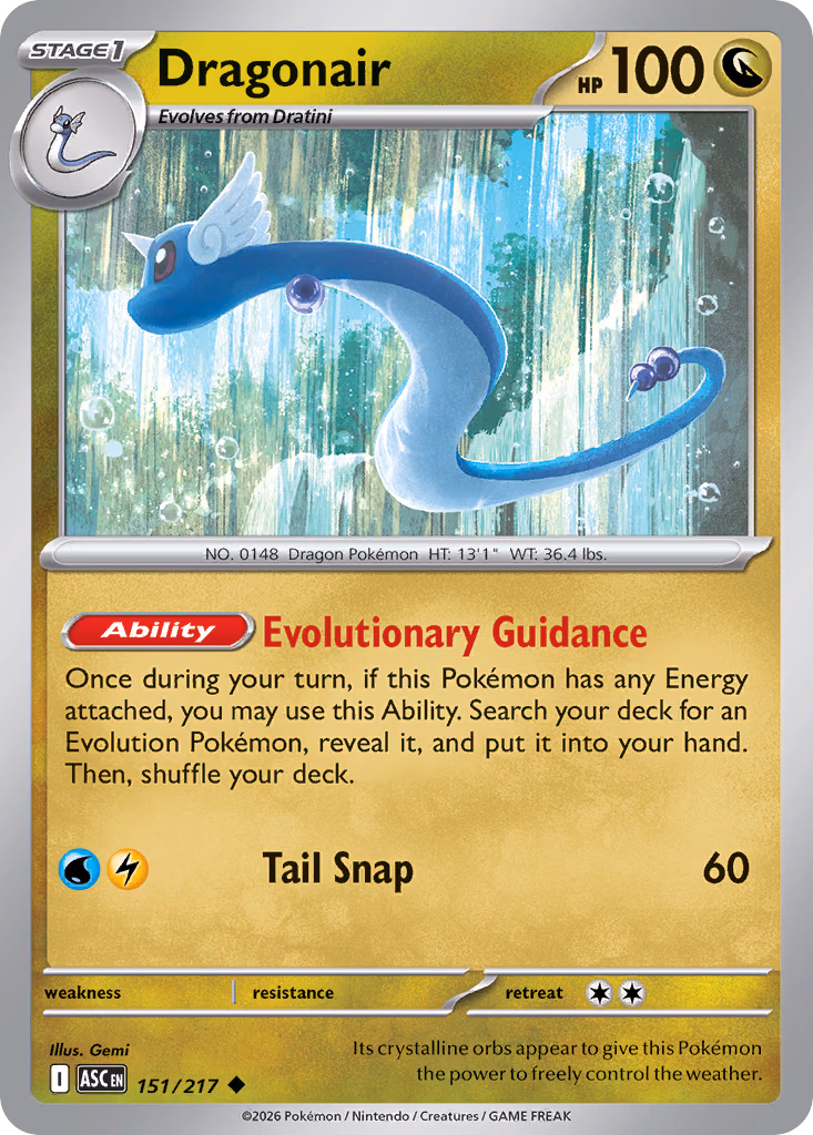 Dragonair Pokemon card (151/217, Ascended Heroes)