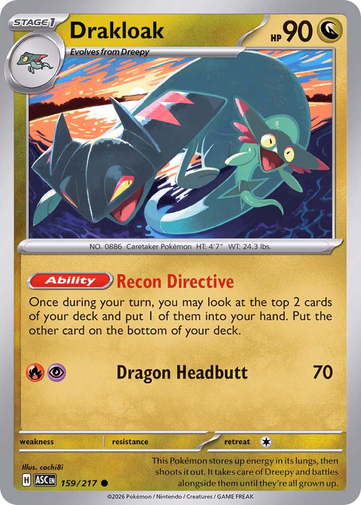 Drakloak Pokemon card (159/217, Ascended Heroes)