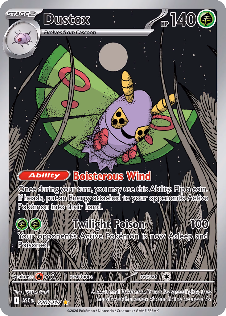 Dustox Pokemon card (220/217, Ascended Heroes)