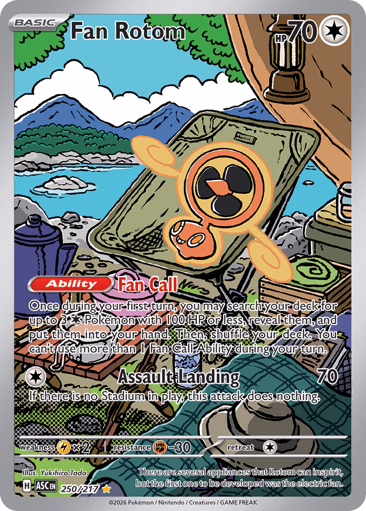 Fan Rotom Pokemon card (250/217, Ascended Heroes)
