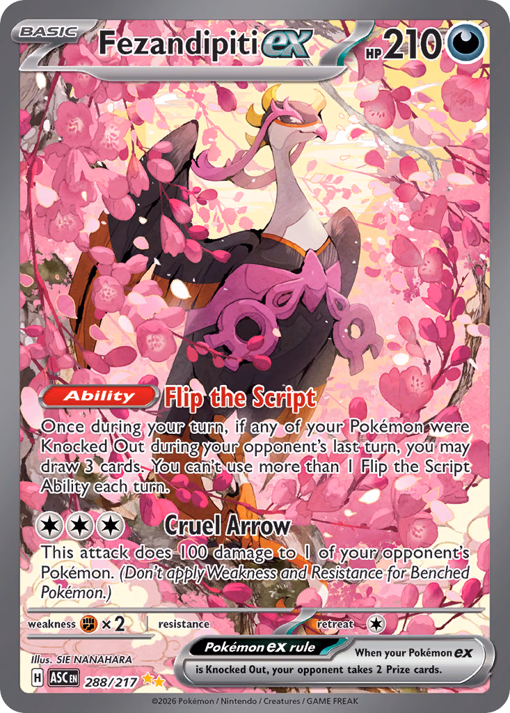 Fezandipiti ex Pokemon card (288/217, Ascended Heroes)