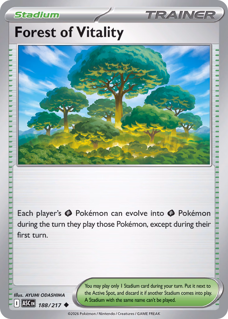 Forest of Vitality Pokemon card (188/217, Ascended Heroes)