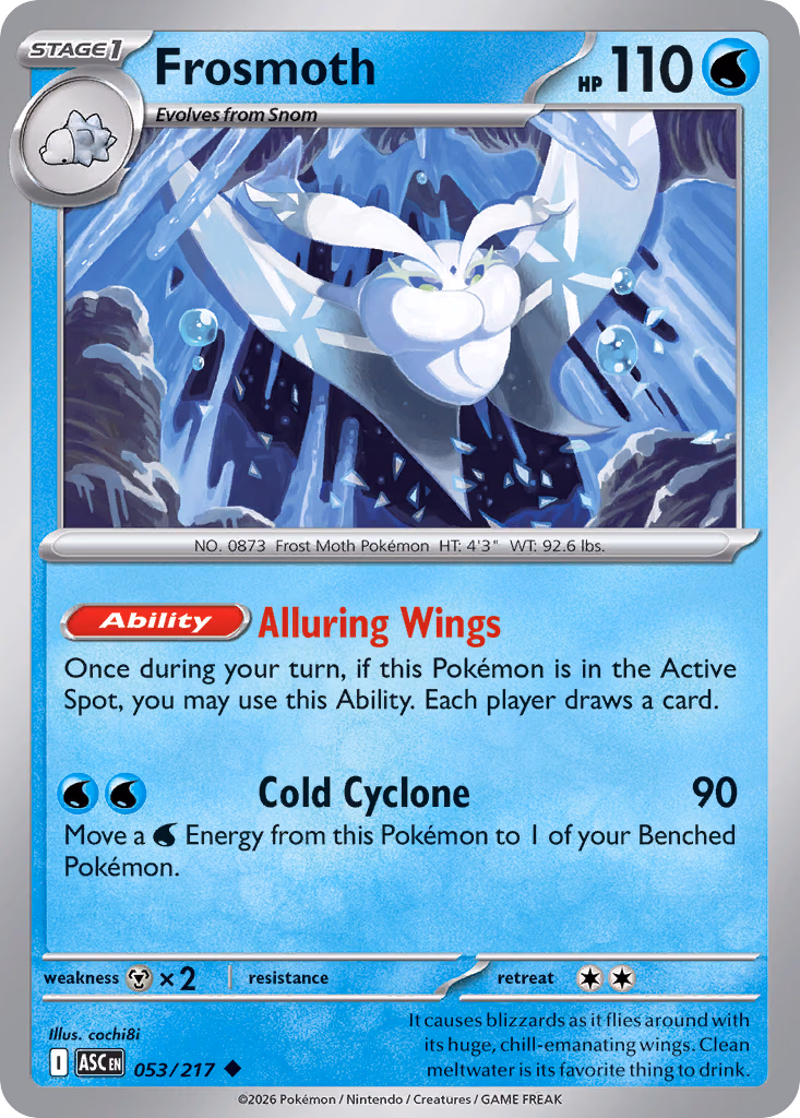 Frosmoth Pokemon card (053/217, Ascended Heroes)