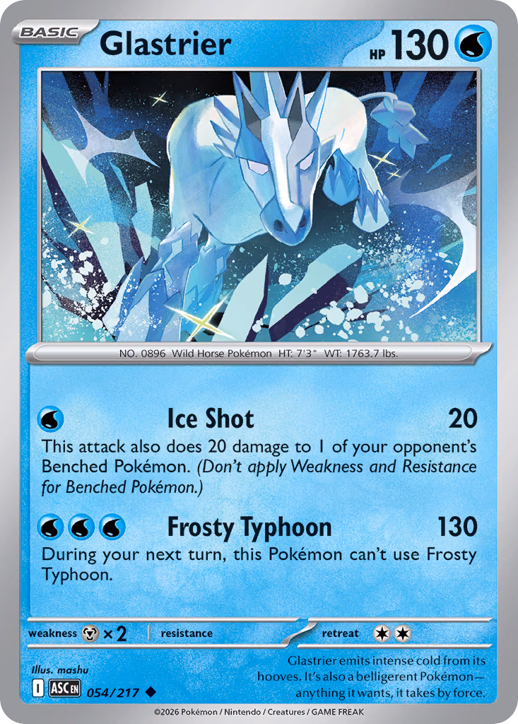 Glastrier Pokemon card (054/217, Ascended Heroes)