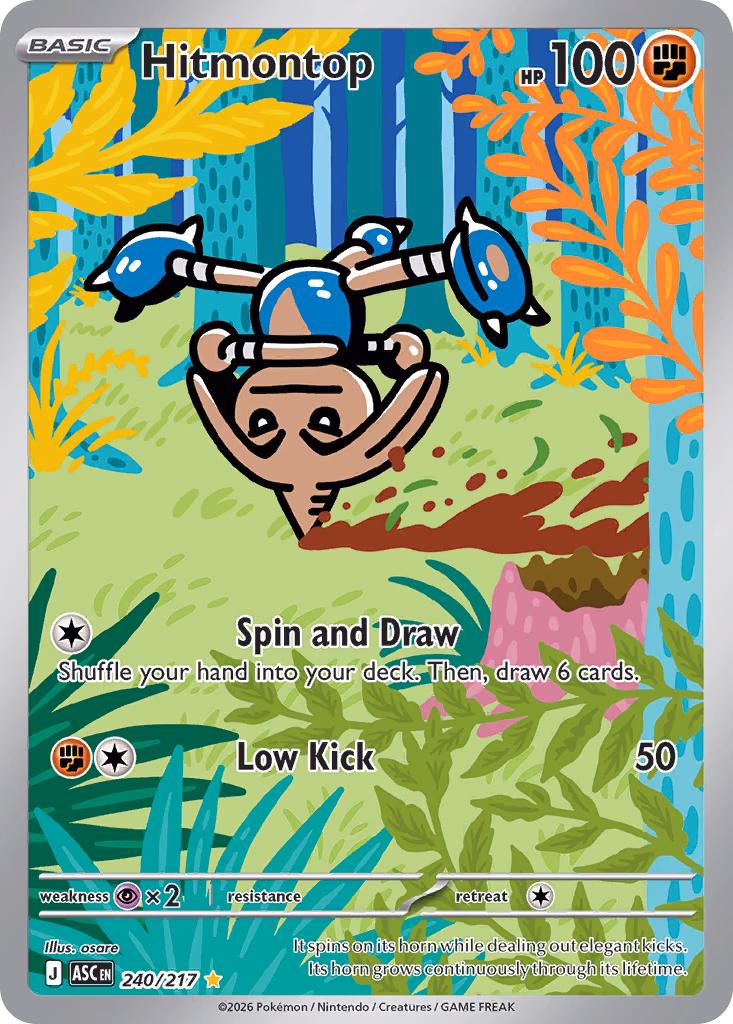 Hitmontop Pokemon card (240/217, Ascended Heroes)