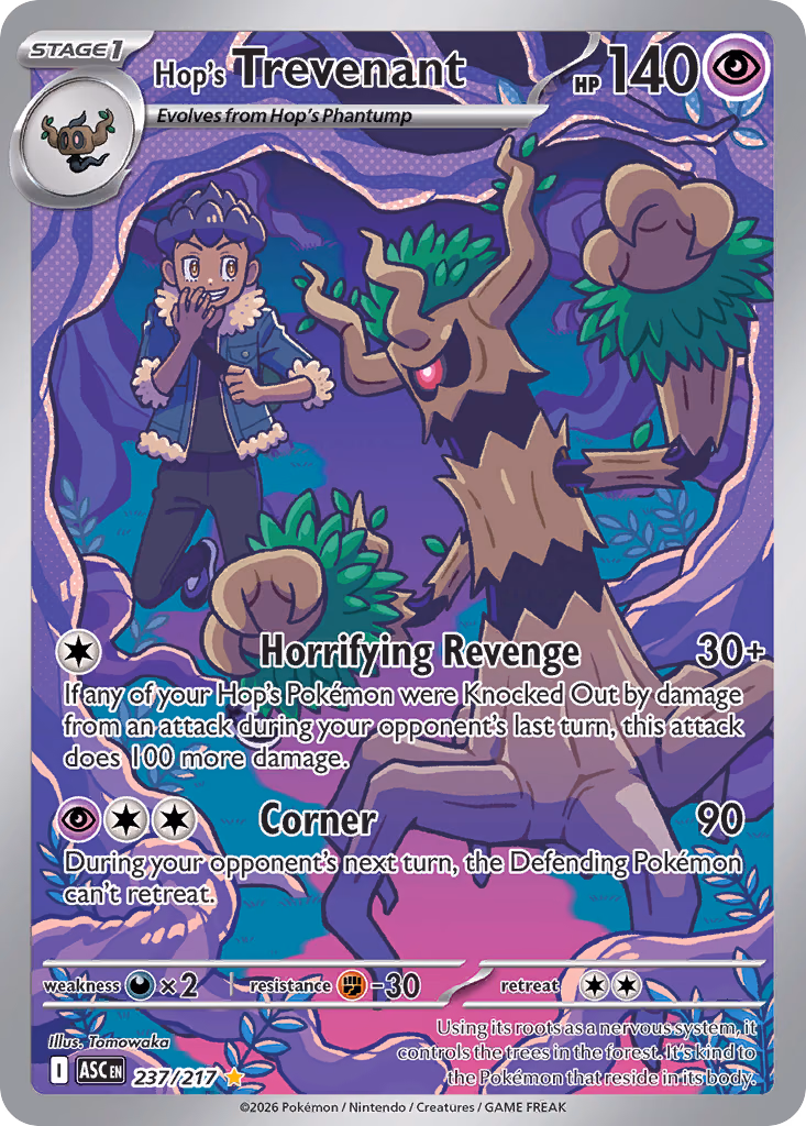 Hop's Trevenant Pokemon card (237/217, Ascended Heroes)