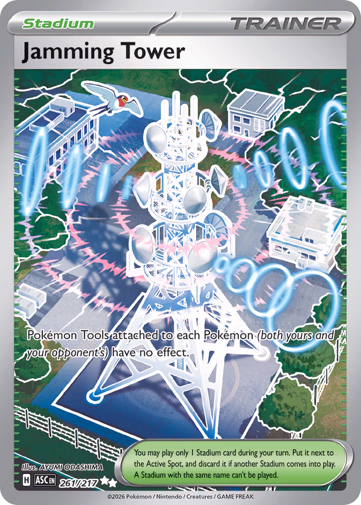 Jamming Tower Pokemon card (261/217, Ascended Heroes)
