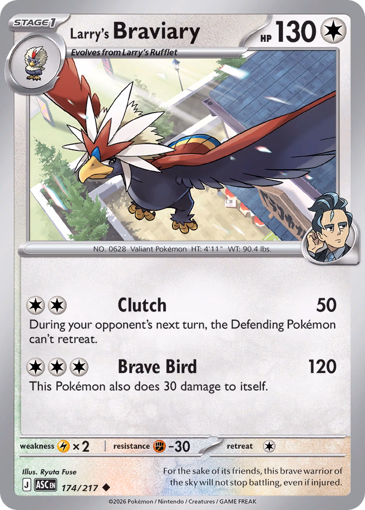 Larry's Braviary Pokemon card (174/217, Ascended Heroes)