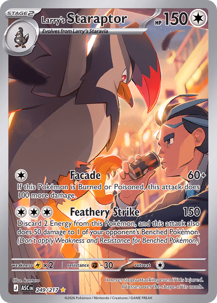 Larry's Staraptor Pokemon card (249/217, Ascended Heroes)