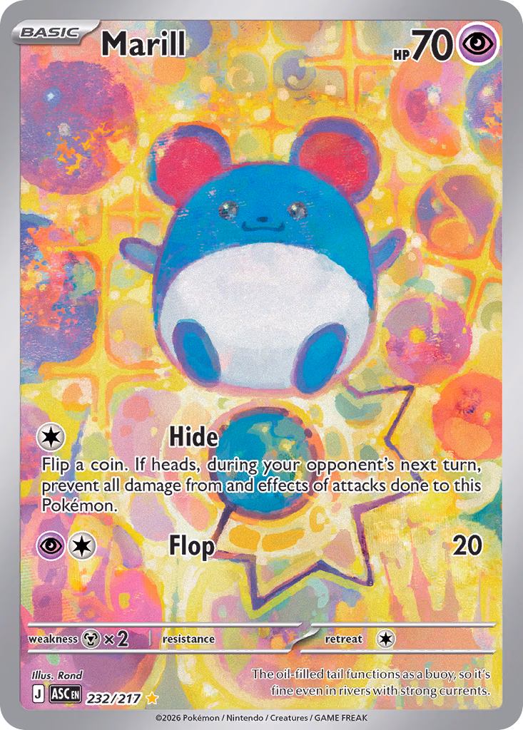 Marill Pokemon card (232/217, Ascended Heroes)