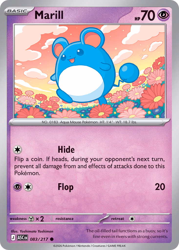 Marill Pokemon card (083/217, Ascended Heroes)