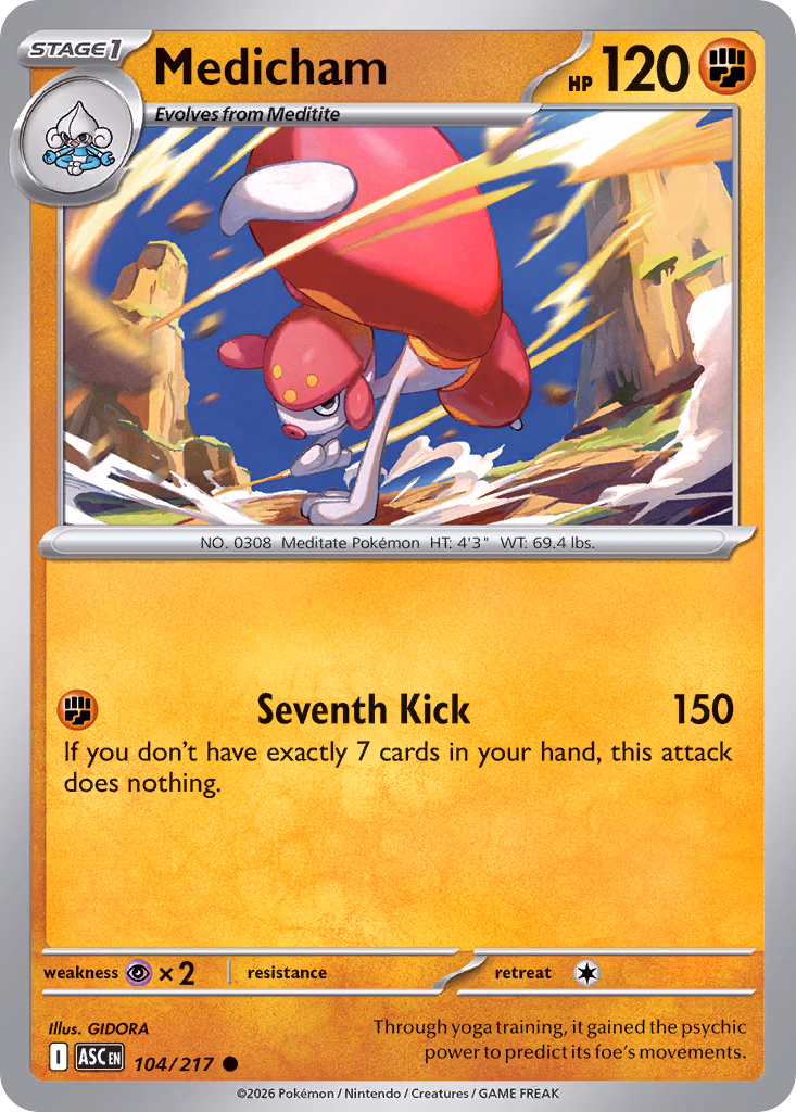 Medicham Pokemon card (104/217, Ascended Heroes)