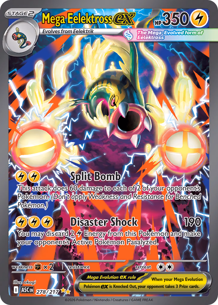 Mega Eelektross ex Pokemon card (278/217, Ascended Heroes)