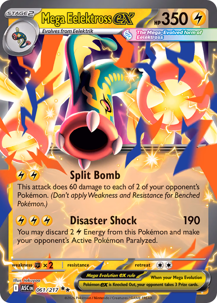 Mega Eelektross ex Pokemon card (061/217, Ascended Heroes)