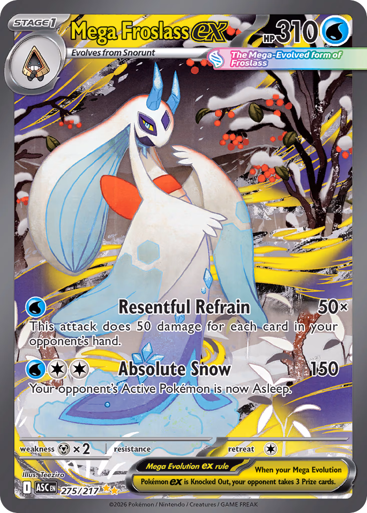 Mega Froslass ex Pokemon card (275/217, Ascended Heroes)